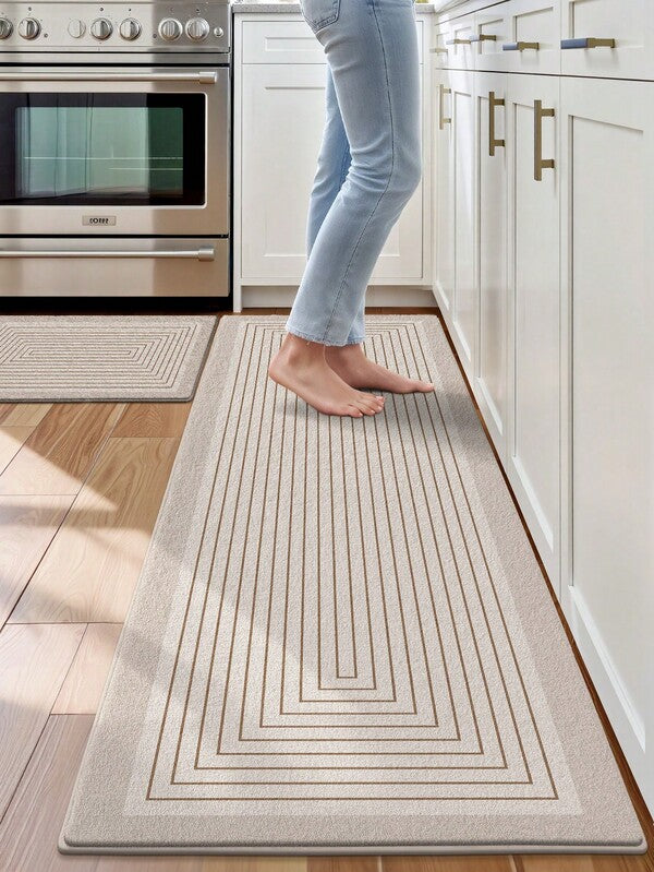 DAJIANG 1pc Thickened Velvet Anti-Slip Doormat, Comfortable Floor Mat, Hallway Carpet, Kitchen Mat, Machine Washable, Easy To Clean Rug, Home Decor Kitchen Carpet